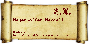 Mayerhoffer Marcell névjegykártya