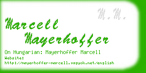 marcell mayerhoffer business card